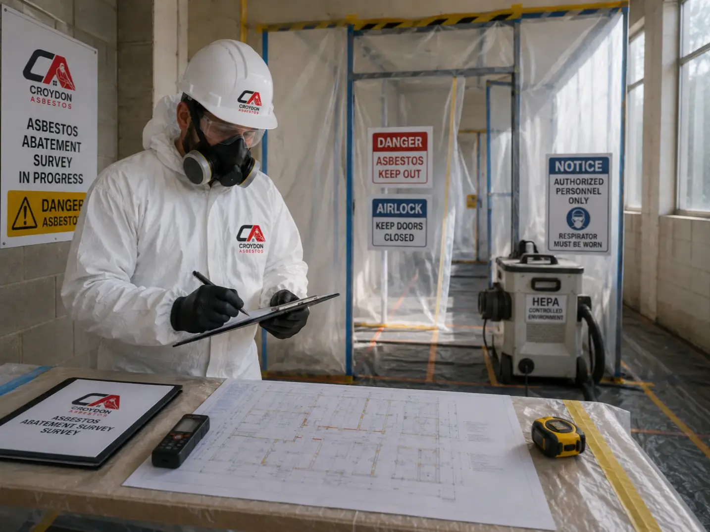 Professional asbestos abatement service