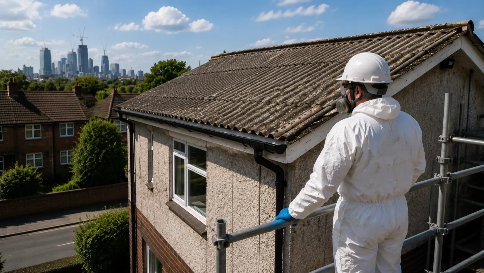 Professional asbestos roof testing and safe disposal service.