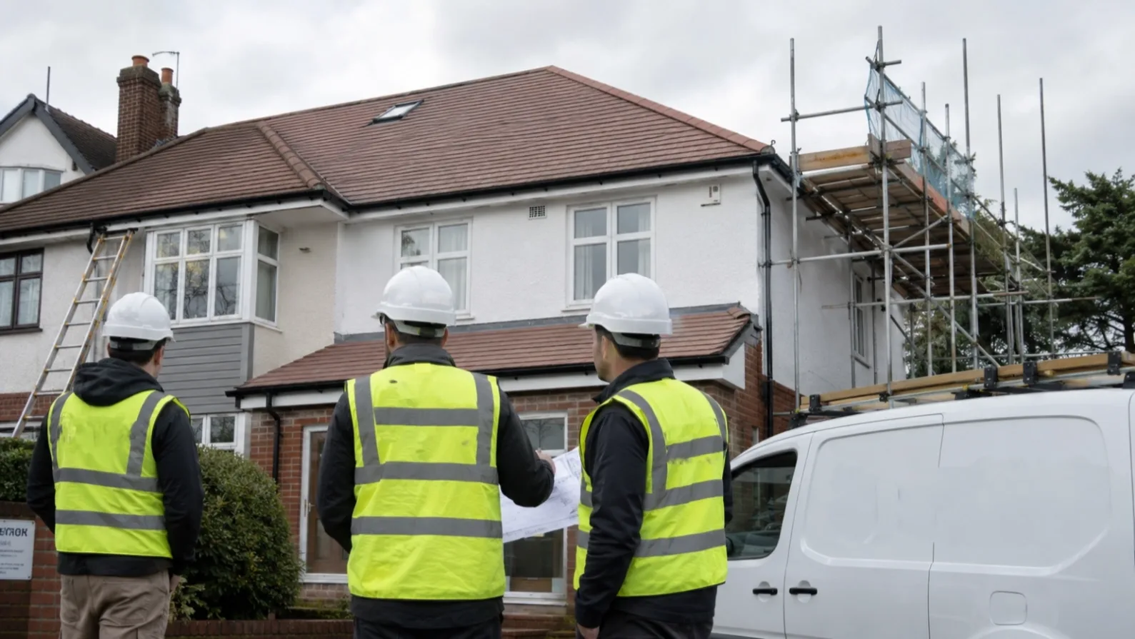 Roof replacement project with asbestos inspection and removal services