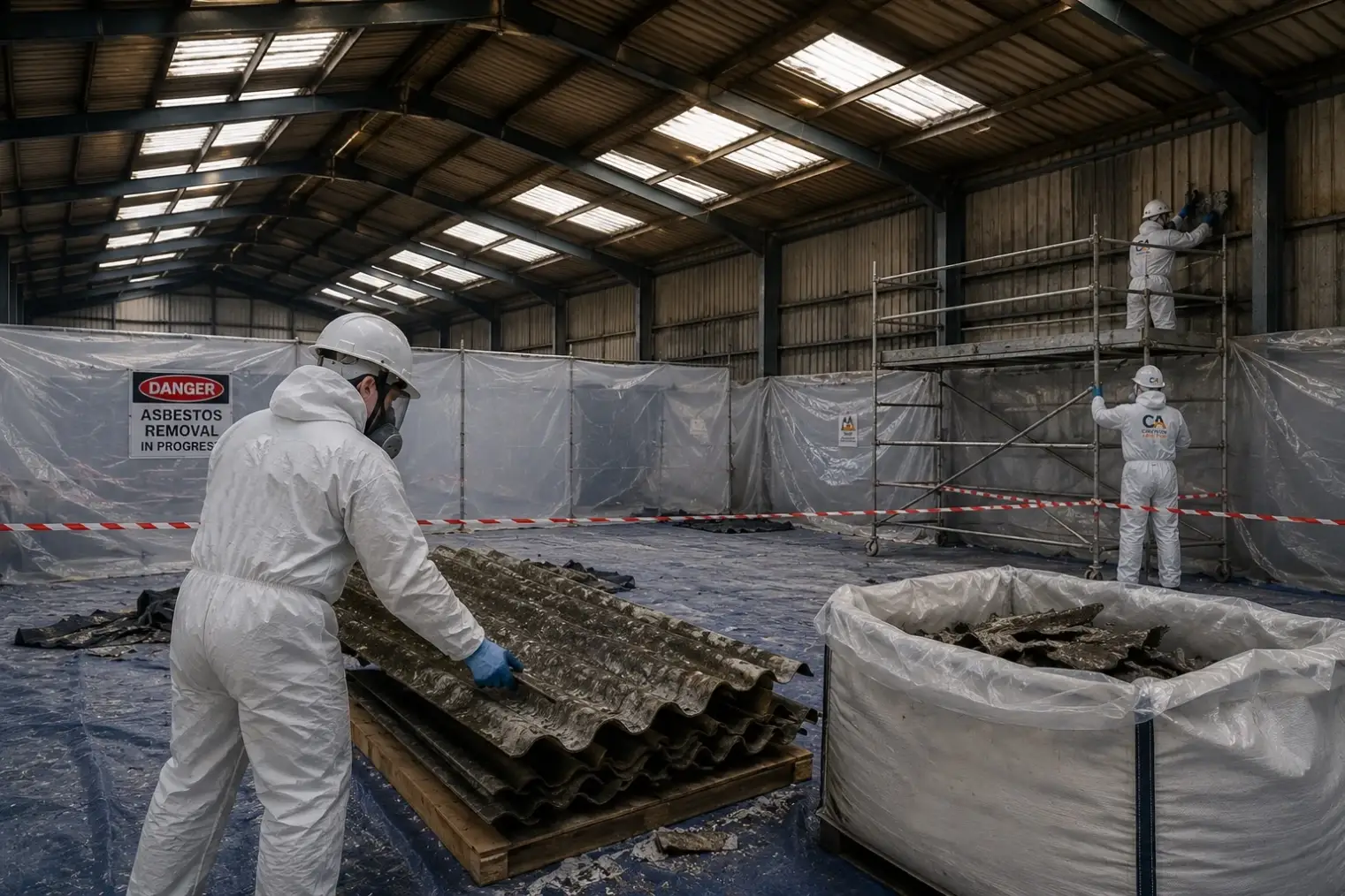 Warehouse asbestos removal by specialists
