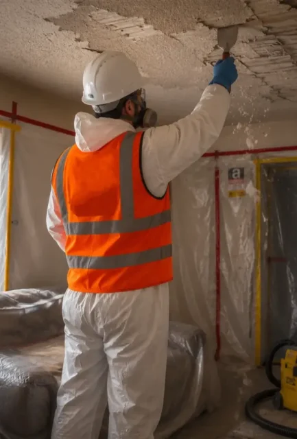 Asbestos ceiling removal by trained experts
